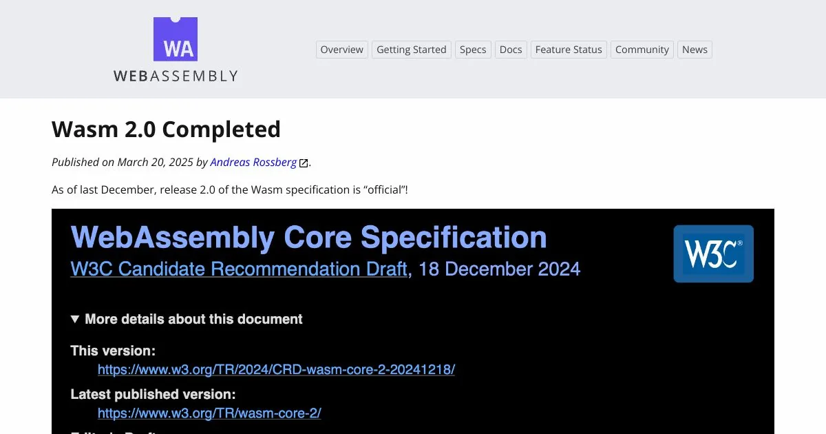 WebAssembly Bytecode: How Code Executes Inside Web Browsers — Wasm 2.0 Completed image