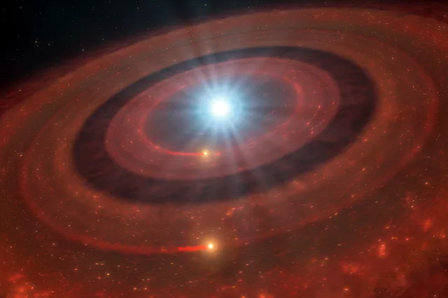 White dwarf debris arranged in a circumstellar disc around J1328-1450