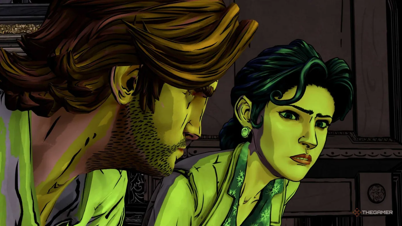 Bigby Wolf and Snow White standing together.