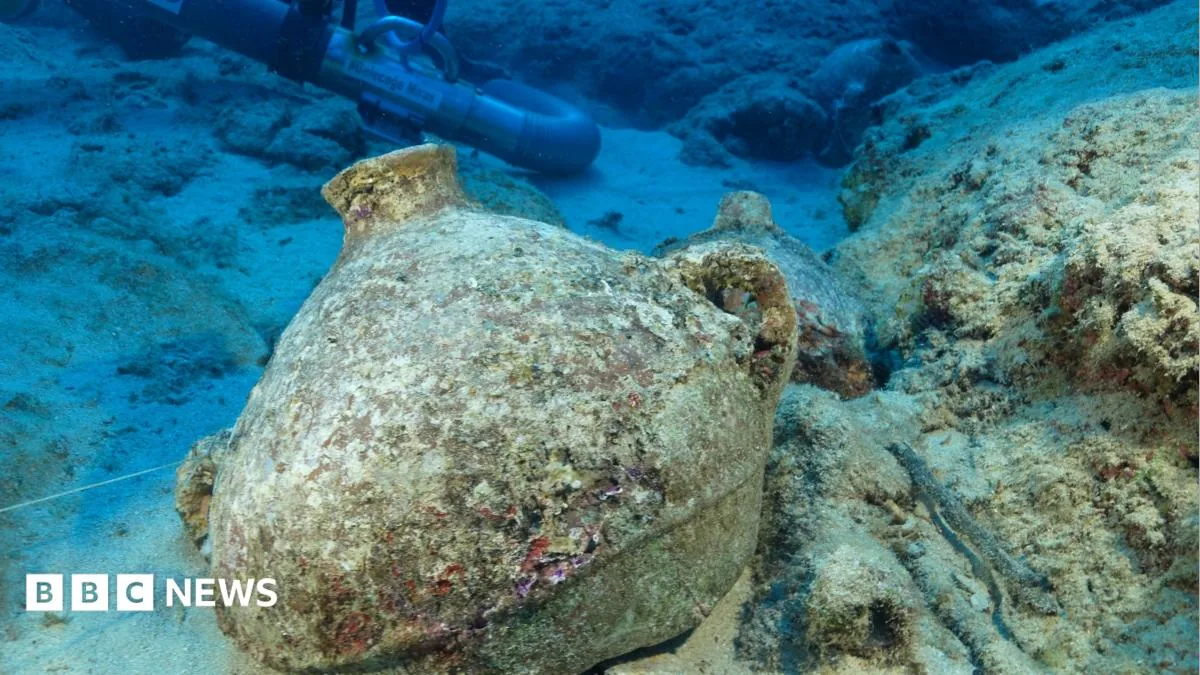 Ceramic storage jars recovered from the Kekova underwater slope in Antalya.